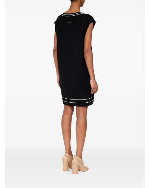 MM6 by Maison Margiela Black Knitted Dress