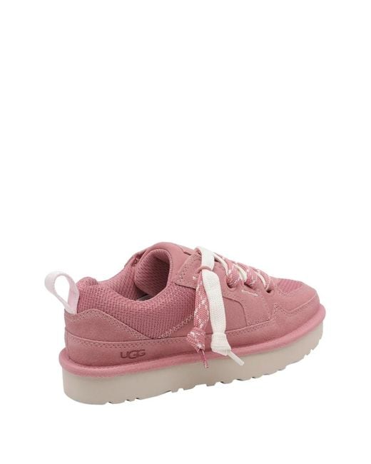 Ugg Pink Lo Lowmel Suede Sneakers