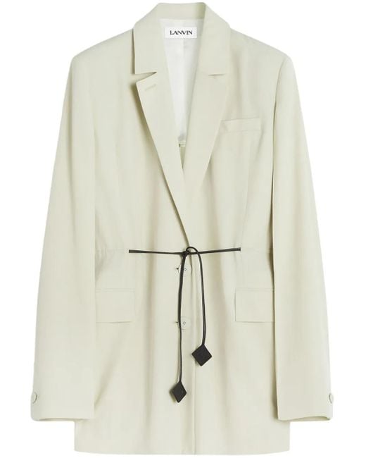 Blazer Con Botón Lanvin de color White