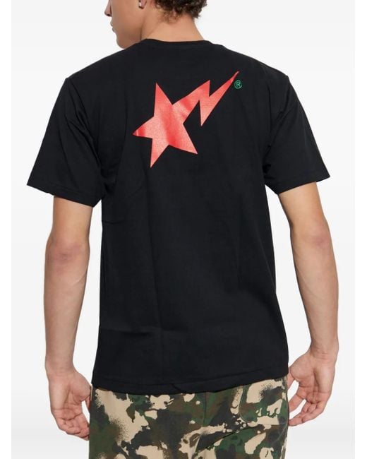 A Bathing Ape Black Bape Sta T-Shirt for men