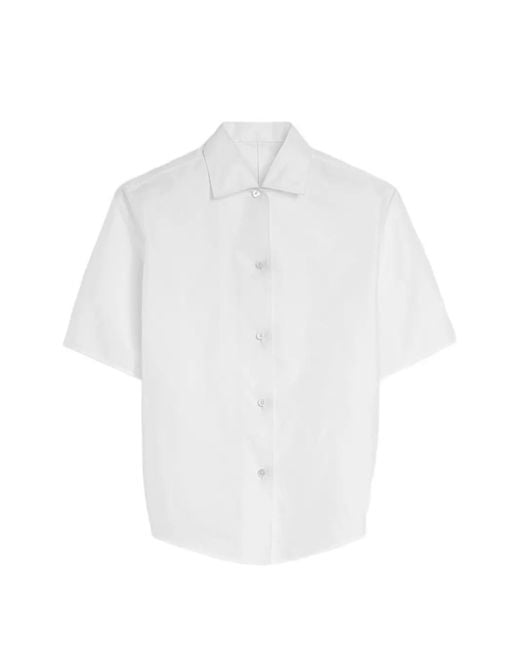 Jil Sander White Technical Faille Shirt