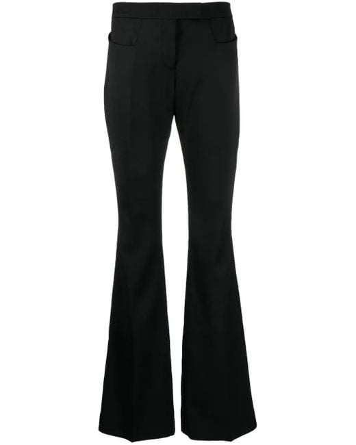 Tom Ford Black High-Waist Wool Flared Trousers