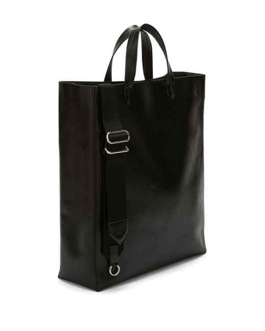 Jil Sander Black Square Shopper Large Handbag for men