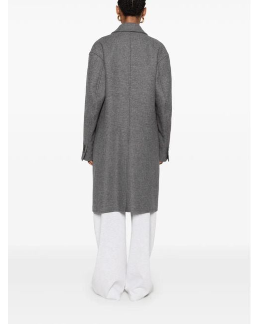 DSquared² Gray Single-Breasted Notched-Lapel Coat