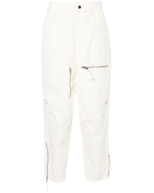Isabel Marant White Kelvin" Cream Cotton Trousers