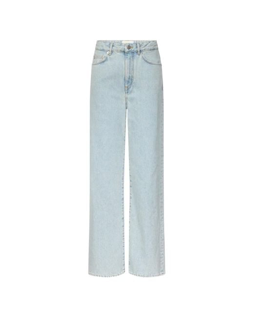 Loulou de Saison Blue Mico Wide-Leg Jeans