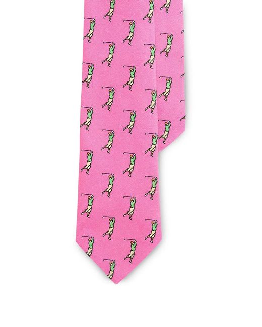 Corbata Con Motivo Polo Ralph Lauren de hombre de color Pink