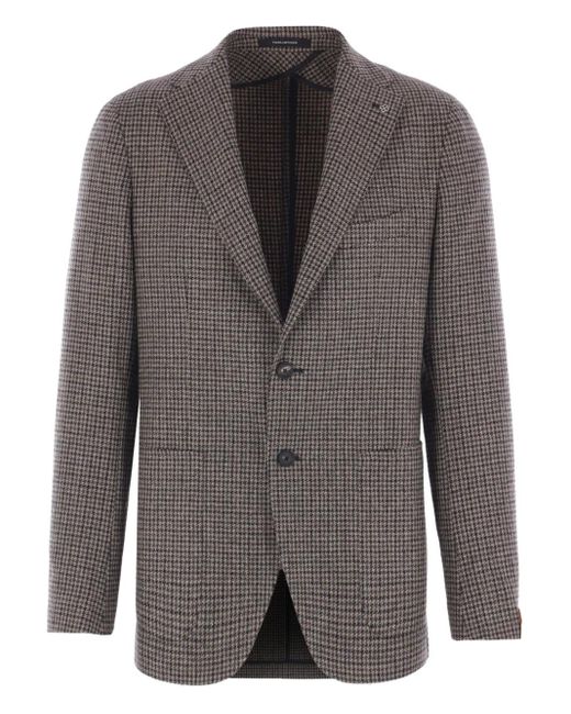 Tagliatore Blazer Met Pied-De-Poule Print in het Gray voor heren
