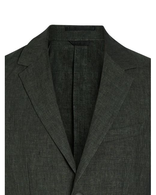 Sunspel Black Blazer Boutonné À Poches À Rabat for men