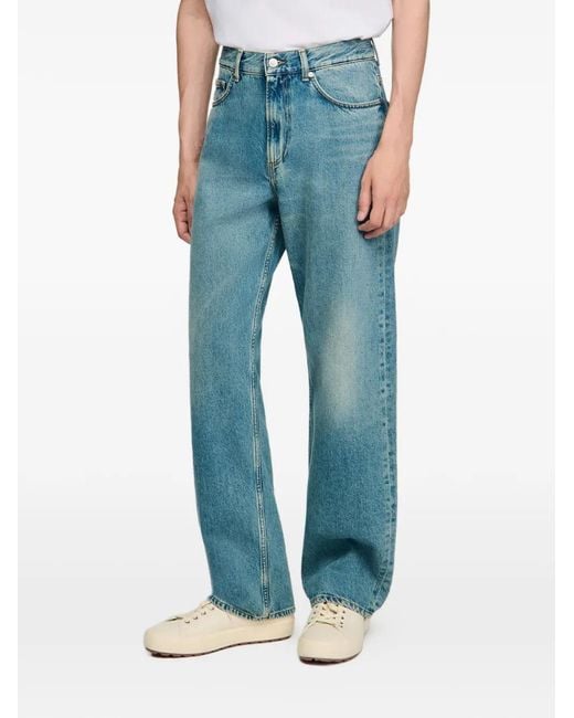 Sandro Baggy Jeans in het Blue voor heren