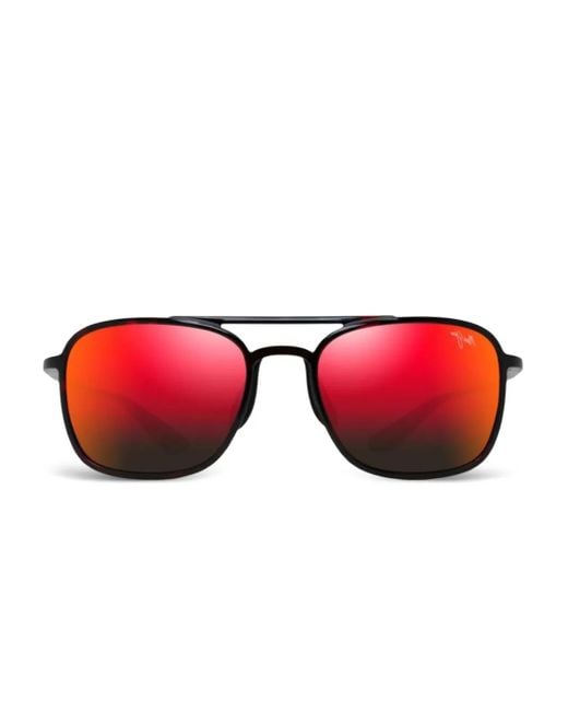 Maui Jim Keokea Mirrored Square-Frame Sunglasses