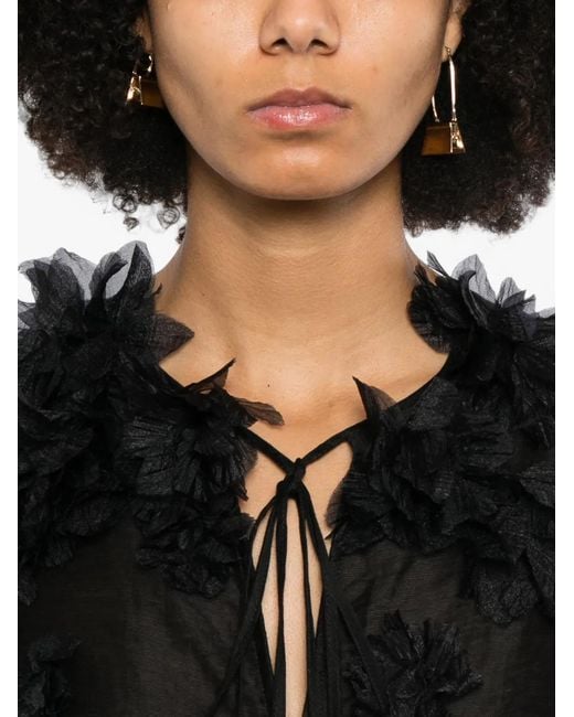 Aje. Black Demi Blouse