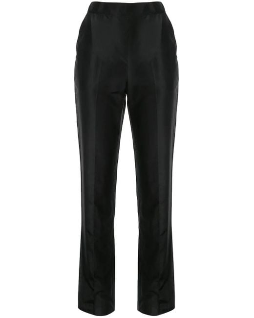 Pantalon En Soie À Taille Haute Macgraw en coloris Black