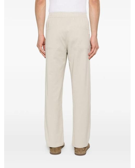 Samsøe & Samsøe White Jabari Elasticated-Waistband Trousers for men