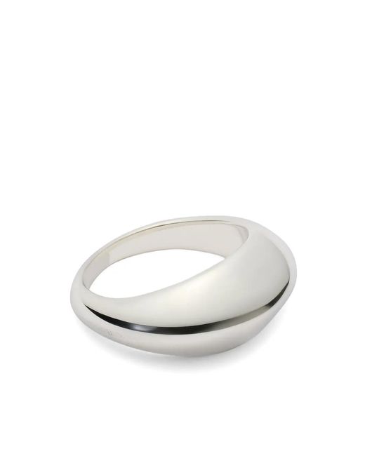 Lemaire White Chunky Drop Ring