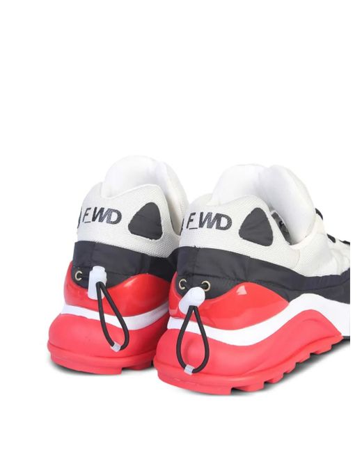 F_WD White Padded Nylon Trainers