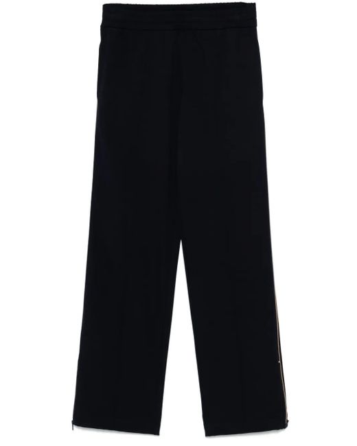 Valentino Garavani Blue Contrasting-Trim Trousers for men
