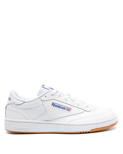 Reebok White Club C 85 Leather Sneakers for men