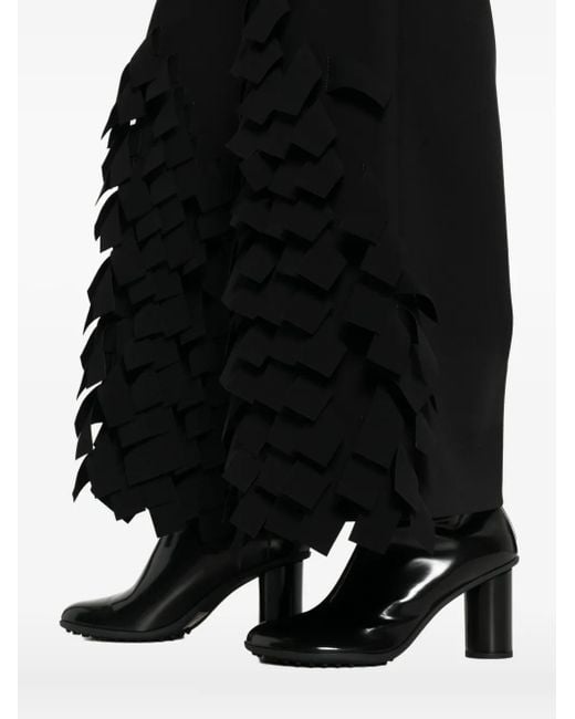 A.W.A.K.E. MODE Black Rectangle-Detail Trousers