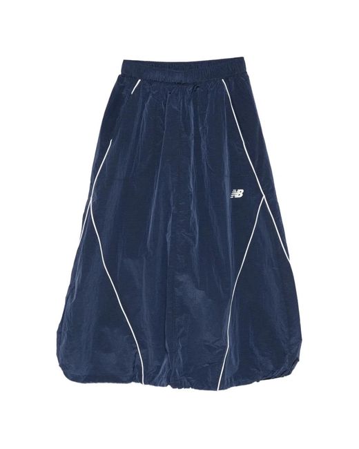 New Balance Blue Sport Legacy Drawstring Logo Skirt