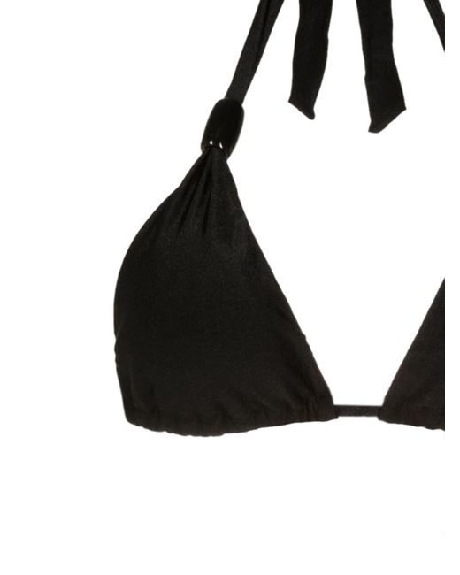 Bikini Déco à détail de perles Adriana Degreas en coloris Black