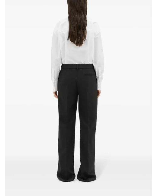 MSGM Black High-Waist Tailored Trousers