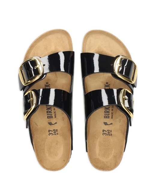 Birkenstock Black Arizona Big Buckle Slides