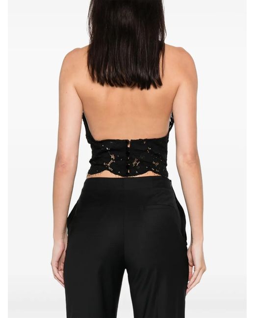 retroféte Black Ravenna Oberteil aus Spitze