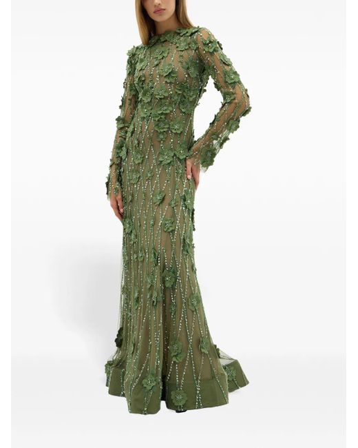 Rachel Gilbert Landon Gown Dress in Green | Lyst