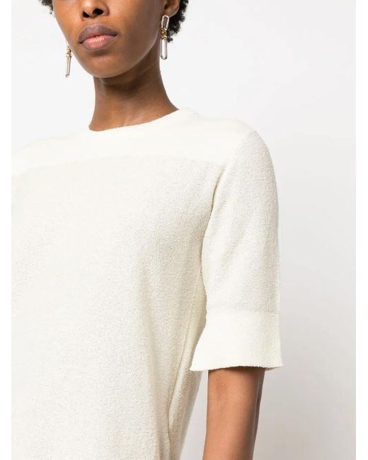 Jil Sander White Round-Neck Knitted T-Shirt