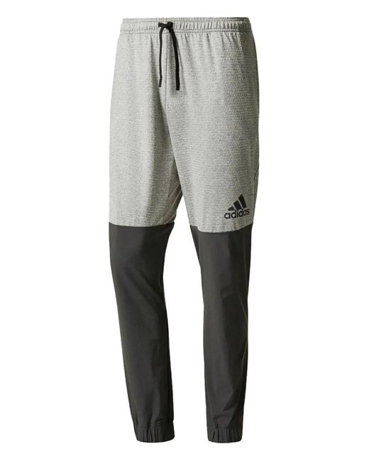 Adidas Gray Drawstring Track Pants for men