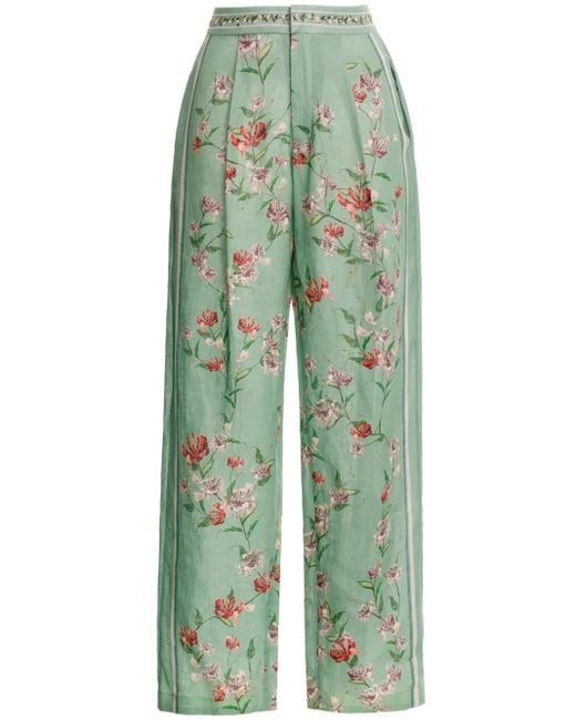 Agua Bendita Green Florecer Trousers