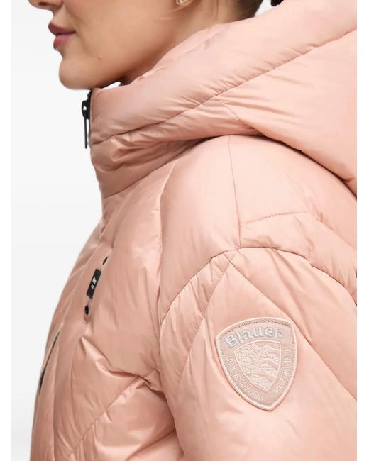 Blauer Pink Hooded Quilted Jacket