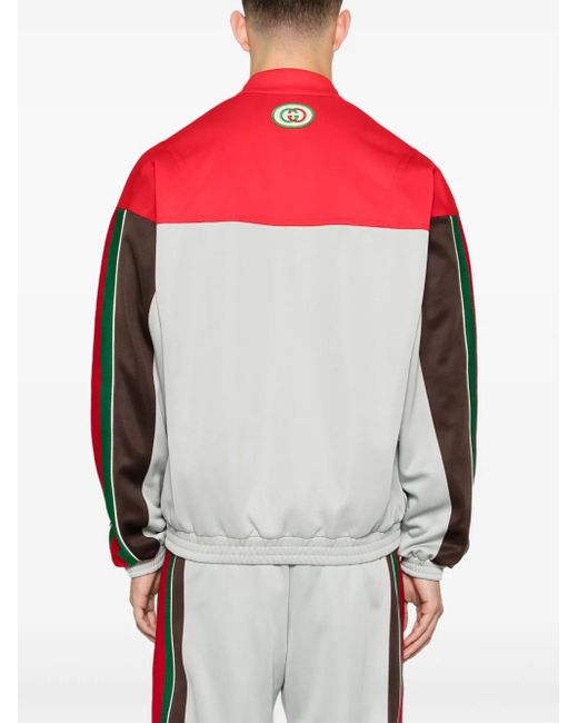 Gucci Red Panelled High-Neck Jacket for men
