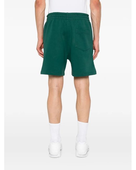 Casablanca Green Logo-Patch Drawstring Shorts for men