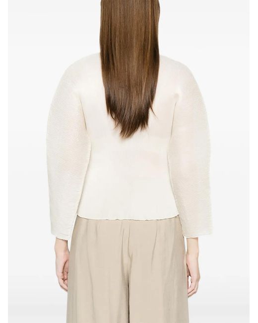 Blusa Con Bolsillo De Parche Y Botón Rohe de color White