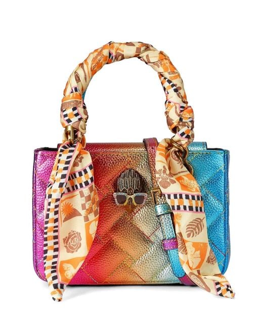 Kurt Geiger Red Mini Square Kensington Tote Bag