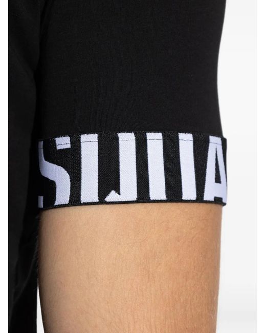 DSquared² Black Logo-Band Short-Sleeve T-Shirt for men