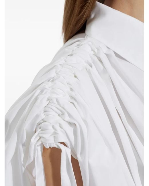 Givenchy White Cotton Dress With Draping