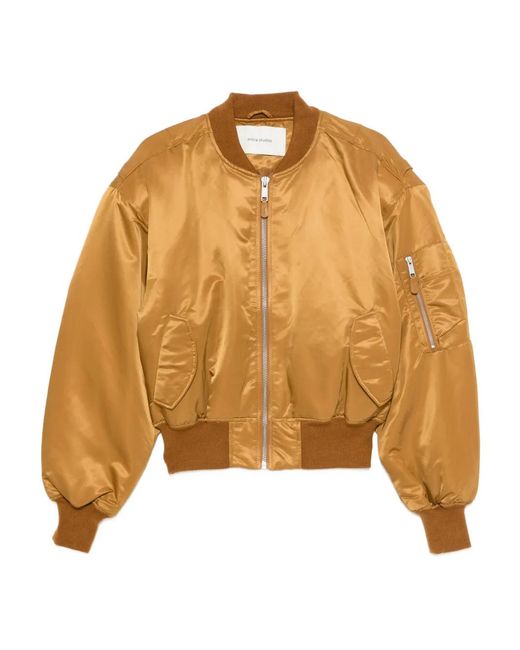 Chaqueta bómber corta de manga larga Entire studios de color Brown