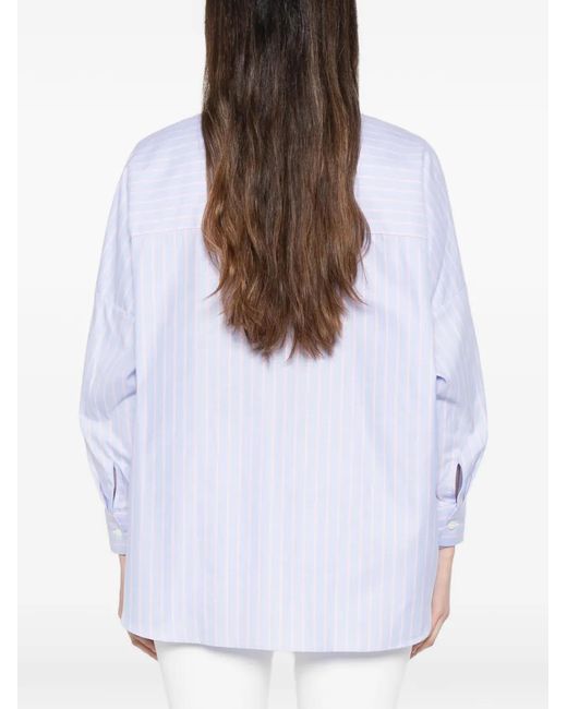 24 BLOOMING White Striped Shirt