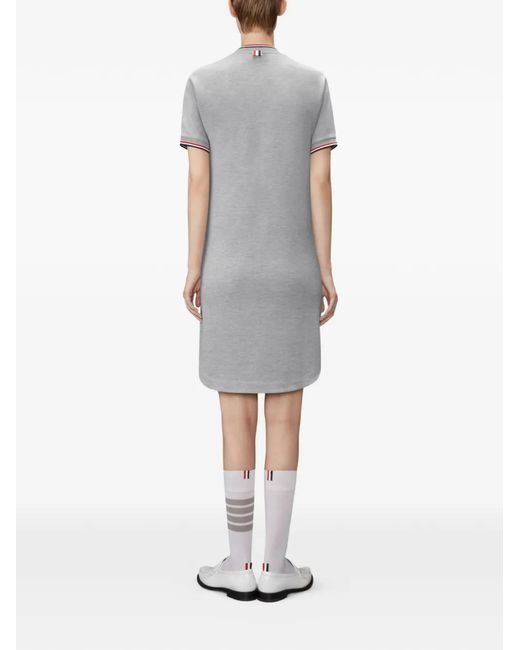 Thom Browne Gray Pique Dolman Mini T-Shirt Dress