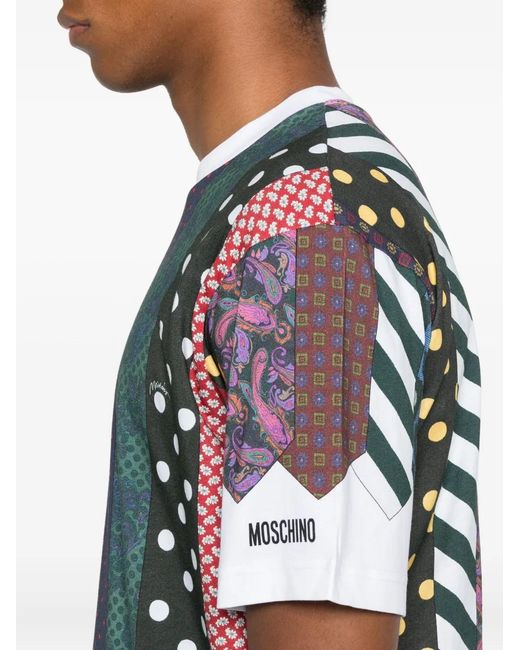 Moschino Blue Classic T-Shirt With Round Neckline for men