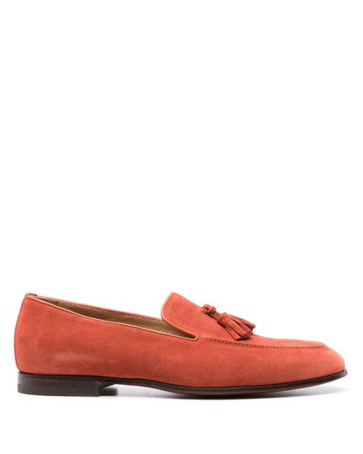 Scarosso Red Flavio Suede Loafers for men