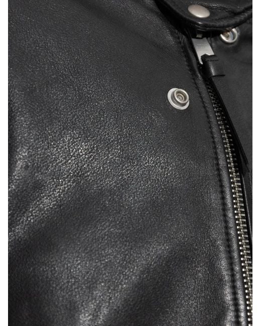 AllSaints Black Zip-Up Biker Jacket for men