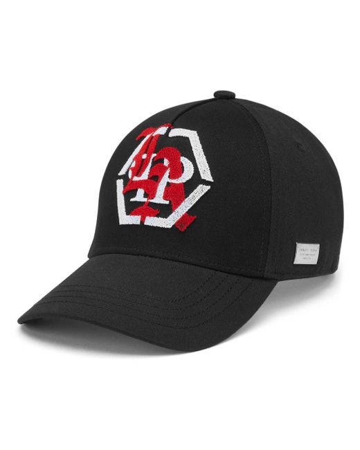 Philipp Plein Black Logo-appliqué Baseball Cap