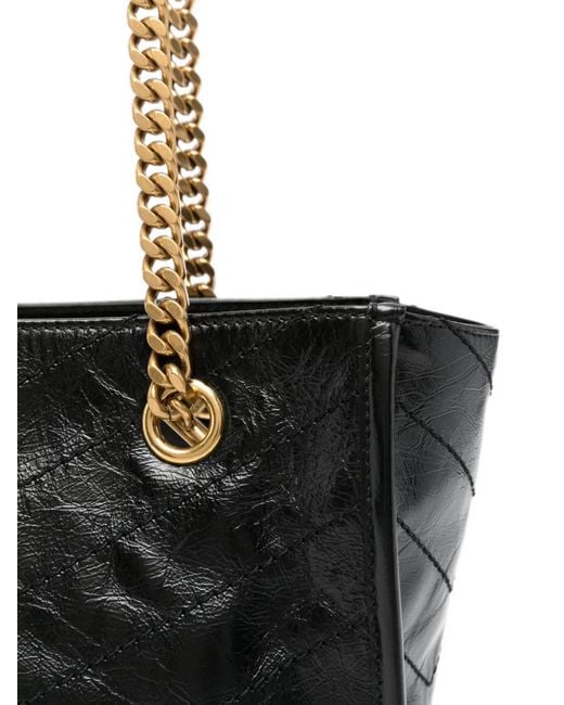 Saint Laurent Black Cassandre Quilted Shoulder Bag