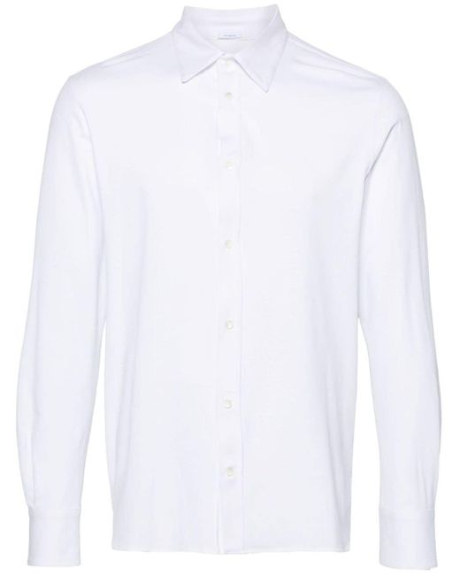 Malo Klassisches Jersey-Hemd in White für Herren