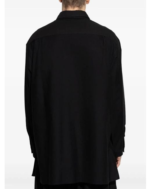 Yohji Yamamoto Popeline Overhemd in het Black voor heren
