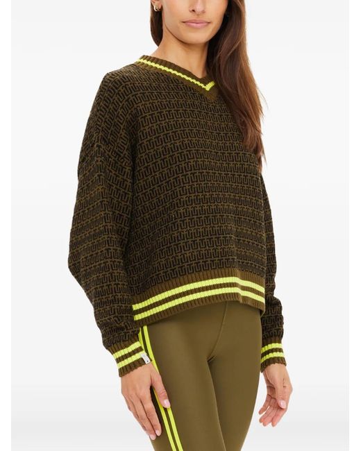 The Upside Green Castilla Clementine V-Neck Sweater